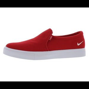 Nike court royale ac slip on sneakers red 7.5 new